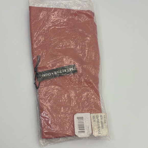 OUAI x Set Active seamless running yoga womans ribbed Melrose place Leggings - Picture 6 of 9